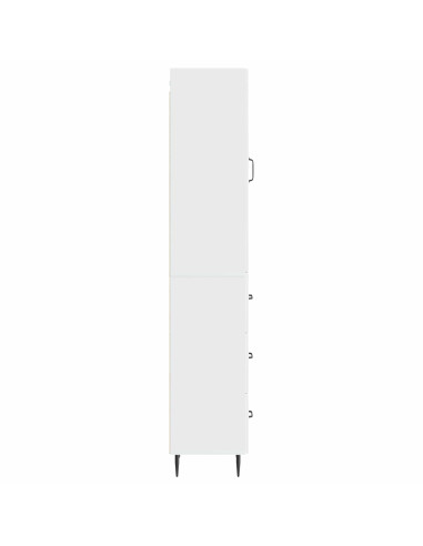 Set di armadi 2 pcs Bianco Lucido 33 x 34,5 x 90 cm