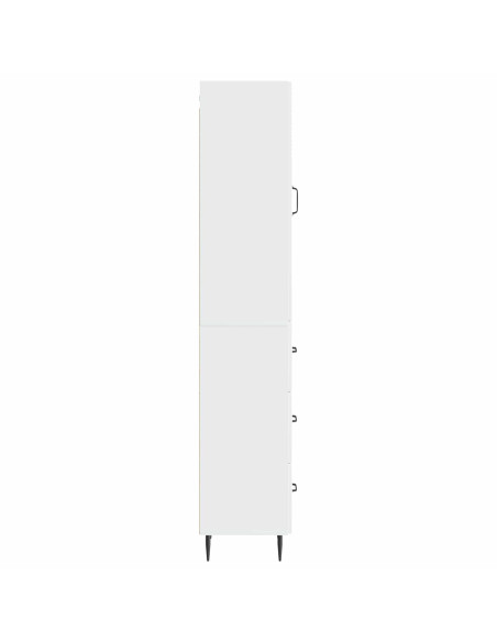 Set di armadi 2 pcs Bianco Lucido 33 x 34,5 x 90 cm