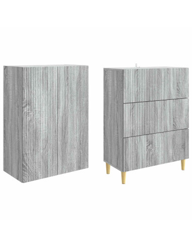 Set di armadi 2 pcs 66 x 34,5 x 90 cm Legno ingegnerizzato