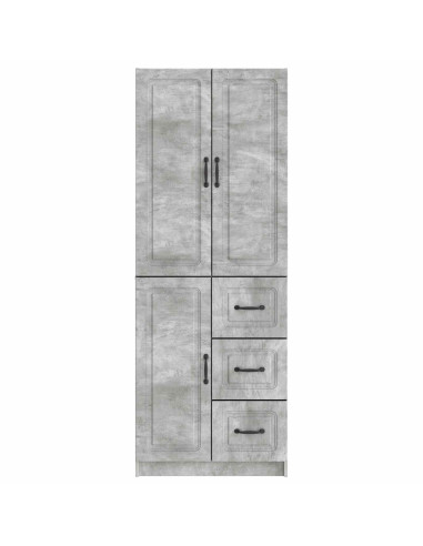 Set di armadi 2 pcs Grigio Cemento Legno ingegnerizzato