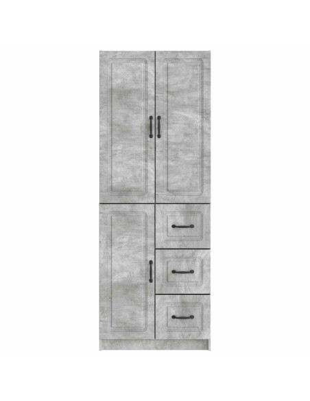 Set di armadi 2 pcs Grigio Cemento Legno ingegnerizzato