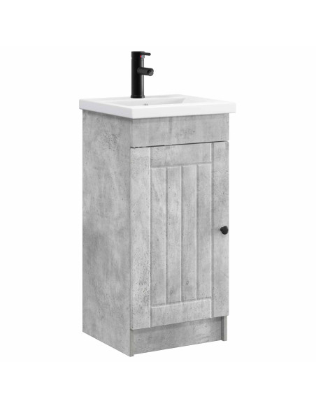 Mobile da bagno con lavabo Grigio Cemento 42 x 40 x 84,5 cm
