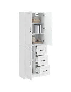 Set di armadi 2 pcs Bianco Lucido Legno ingegnerizzato 2