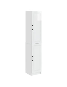 Set di armadi 2 pcs Bianco Lucido Legno ingegnerizzato