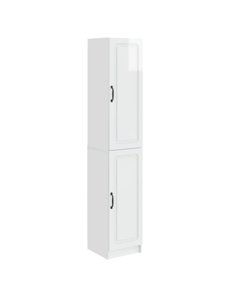 Set di armadi 2 pcs Bianco Lucido Legno ingegnerizzato