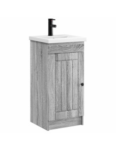 Mobile da bagno con lavabo Sonoma grigio 42 x 40 x 84,5 cm