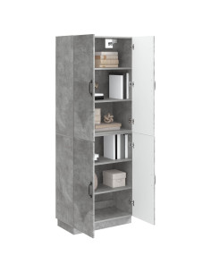 Set di armadi 2 pcs Grigio Cemento Legno ingegnerizzato 2