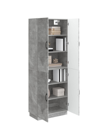 Set di armadi 2 pcs Grigio Cemento Legno ingegnerizzato