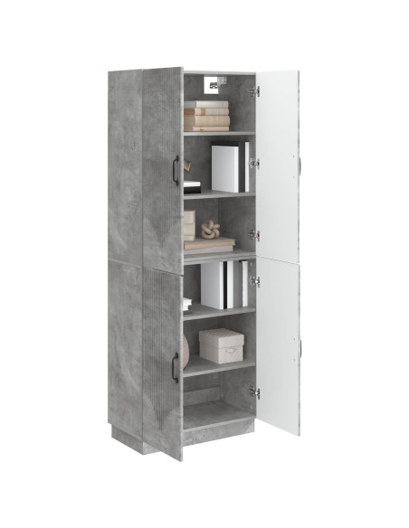 Set di armadi 2 pcs Grigio Cemento Legno ingegnerizzato
