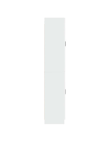 Set di armadi 2 pcs Bianco Lucido Legno ingegnerizzato