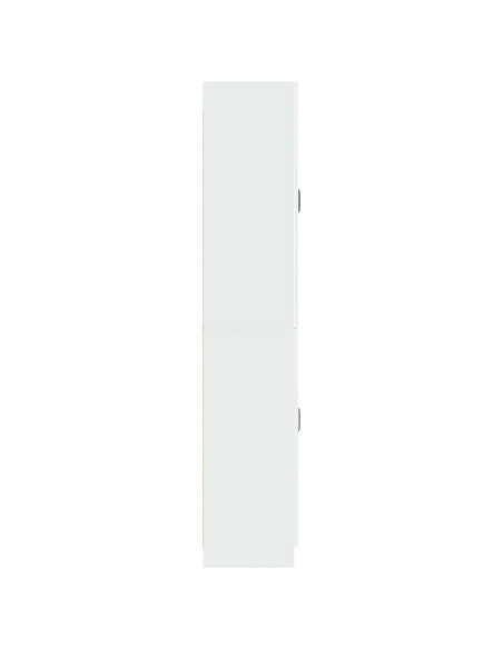 Set di armadi 2 pcs Bianco Lucido Legno ingegnerizzato