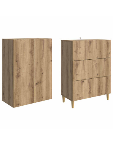 Set di armadi 2 pcs 66 x 34,5 x 90 cm Legno ingegnerizzato