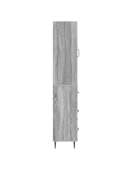 Set di armadi 2 pcs Sonoma grigio 33 x 34,5 x 90 cm