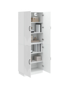 Set di armadi 2 pcs Bianco Lucido Legno ingegnerizzato 2