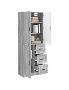 Set di armadi 2 pcs Sonoma grigio Legno ingegnerizzato 2
