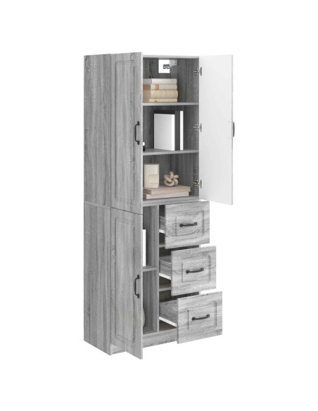 Set di armadi 2 pcs Sonoma grigio Legno ingegnerizzato