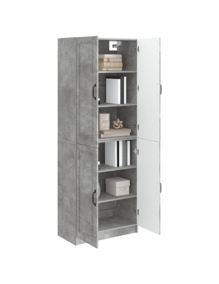 Set di armadi 2 pcs Grigio Cemento Legno ingegnerizzato