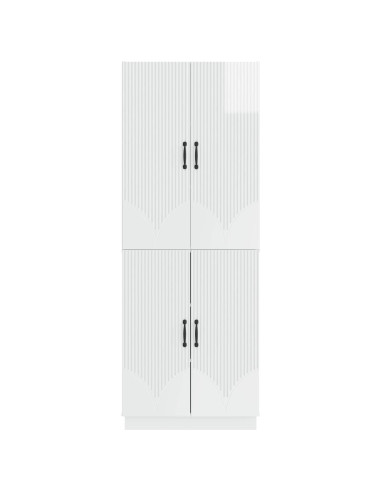 Set di armadi 2 pcs Bianco Lucido Legno ingegnerizzato