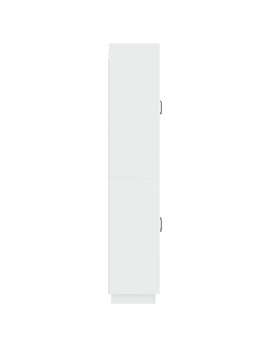 Set di armadi 2 pcs Bianco Lucido Legno ingegnerizzato
