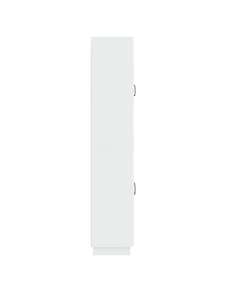 Set di armadi 2 pcs Bianco Lucido Legno ingegnerizzato