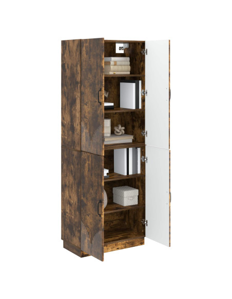 Set di armadi 2 pcs Rovere Fumo Legno ingegnerizzato