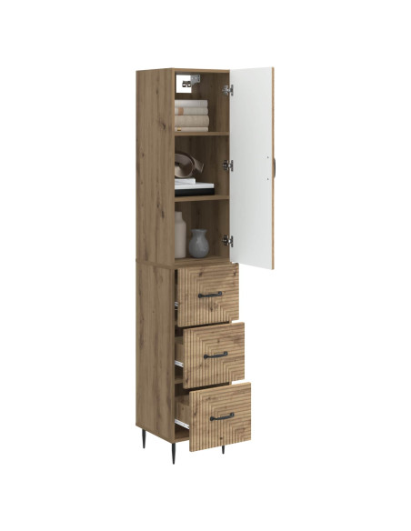 Set di armadi 2 pcs Rovere Artigianale 33 x 34,5 x 90 cm