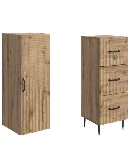 Set di armadi 2 pcs Rovere Artigianale 33 x 34,5 x 90 cm