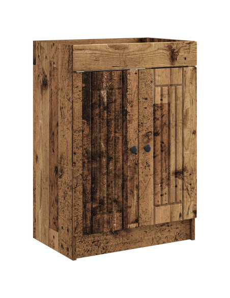 Mobiletto da bagno sotto il lavello Legno antico