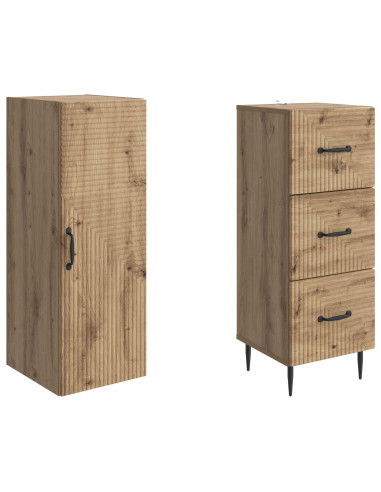 Set di armadi 2 pcs Rovere Artigianale 33 x 34,5 x 90 cm