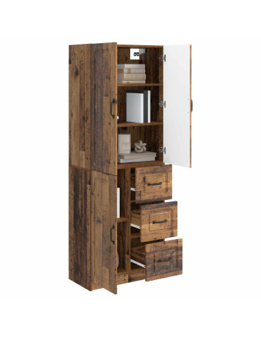 Set di armadi 2 pcs Legno antico Legno ingegnerizzato