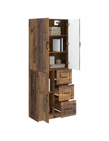 Set di armadi 2 pcs Legno antico Legno ingegnerizzato