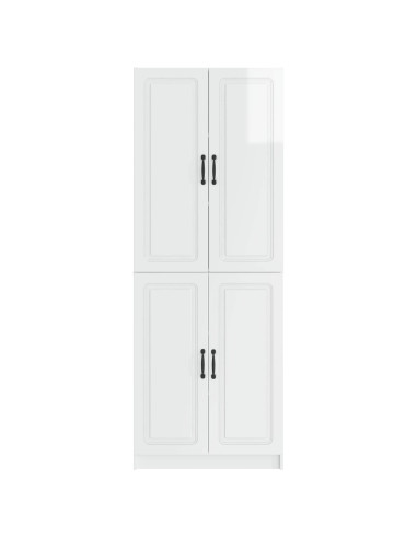 Set di armadi 2 pcs Bianco Lucido Legno ingegnerizzato