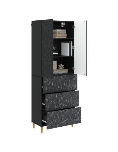 Set di armadi 2 pcs Nero 66 x 34,5 x 90 cm Legno ingegnerizzato