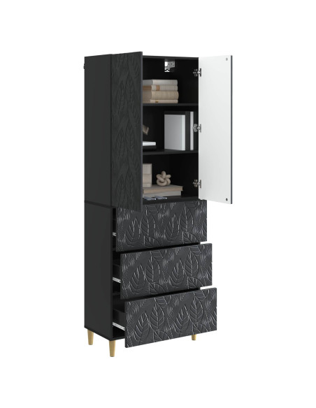 Set di armadi 2 pcs Nero 66 x 34,5 x 90 cm Legno ingegnerizzato