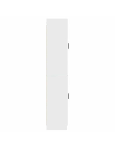 Set di armadi 2 pcs Bianco Lucido Legno ingegnerizzato