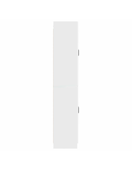Set di armadi 2 pcs Bianco Lucido Legno ingegnerizzato