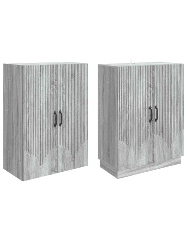 Set di armadi 2 pcs Sonoma grigio Legno ingegnerizzato