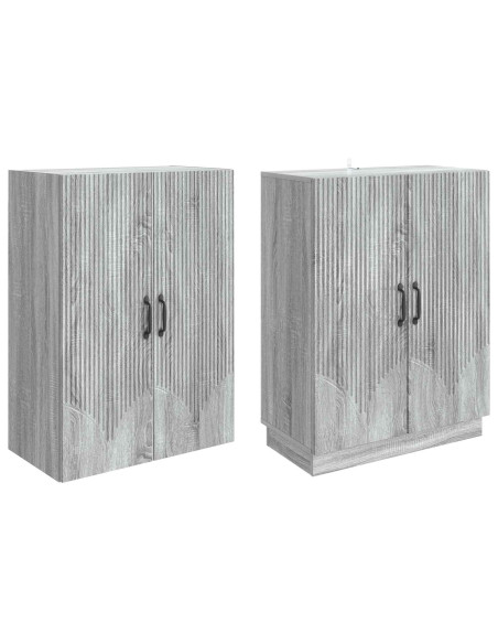 Set di armadi 2 pcs Sonoma grigio Legno ingegnerizzato