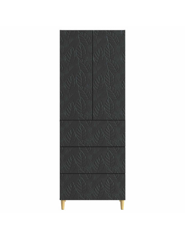 Set di armadi 2 pcs Nero 66 x 34,5 x 90 cm Legno ingegnerizzato