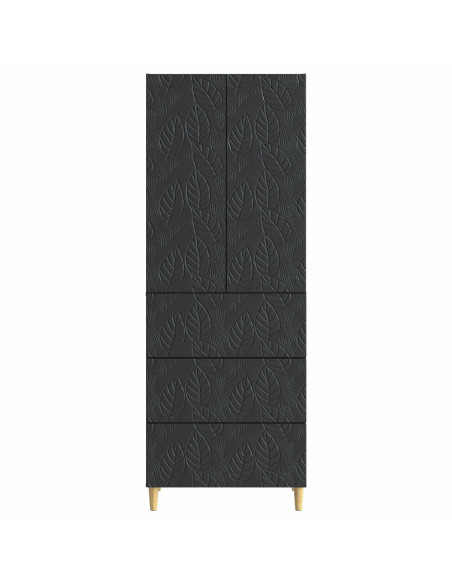Set di armadi 2 pcs Nero 66 x 34,5 x 90 cm Legno ingegnerizzato