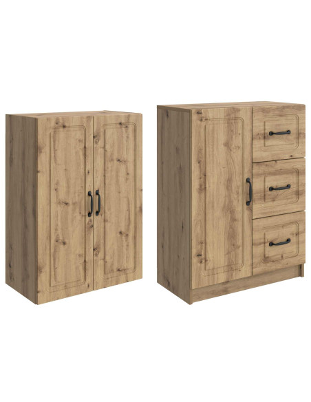Set di armadi 2 pcs Rovere Artigianale Legno ingegnerizzato