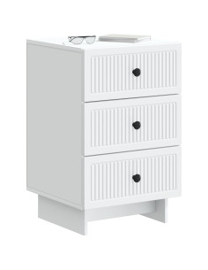Armadio da Notte Bianco 43 x 41 x 66,5 cm Legno ingegnerizzato 2