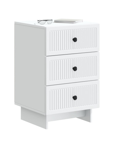 Armadio da Notte Bianco 43 x 41 x 66,5 cm Legno ingegnerizzato