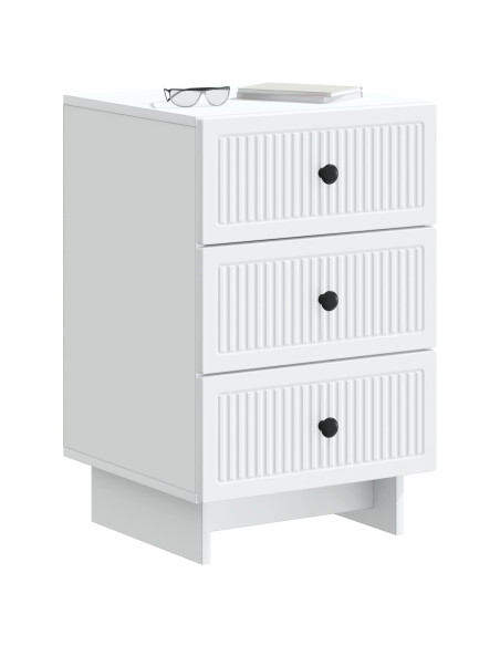 Armadio da Notte Bianco 43 x 41 x 66,5 cm Legno ingegnerizzato