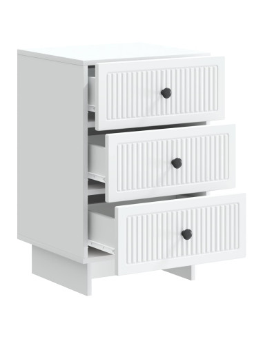 Armadio da Notte Bianco 43 x 41 x 66,5 cm Legno ingegnerizzato
