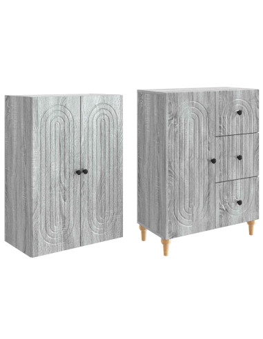Set di armadi 2 pcs 66 x 34,5 x 90 cm Legno ingegnerizzato