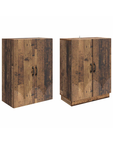 Set di armadi 2 pcs Legno antico Legno ingegnerizzato