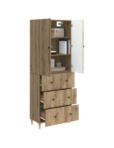 Set di armadi 2 pcs 66 x 34,5 x 90 cm Legno ingegnerizzato 2