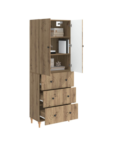 Set di armadi 2 pcs 66 x 34,5 x 90 cm Legno ingegnerizzato