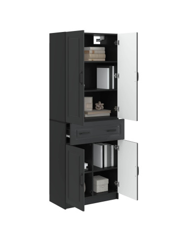 Set di armadi 2 pcs Nero Legno ingegnerizzato